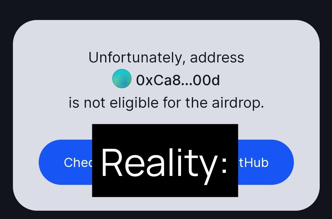 Crypto Cult (@cryptocultclub) on Twitter photo Just Comment #Zkscam And Tag <a href="/zksync/">ZKsync (โ, โ)</a>.
๐ฎ๐ณ Indian Community Disappointed with you. Hope You Realise And Fixed Airdrop Criteria And Allocation Later. Just Comment #Zkscam And Tag <a href="/zksync/">ZKsync (โ, โ)</a>.
๐ฎ๐ณ Indian Community Disappointed with you. Hope You Realise And Fixed Airdrop Criteria And Allocation Later.