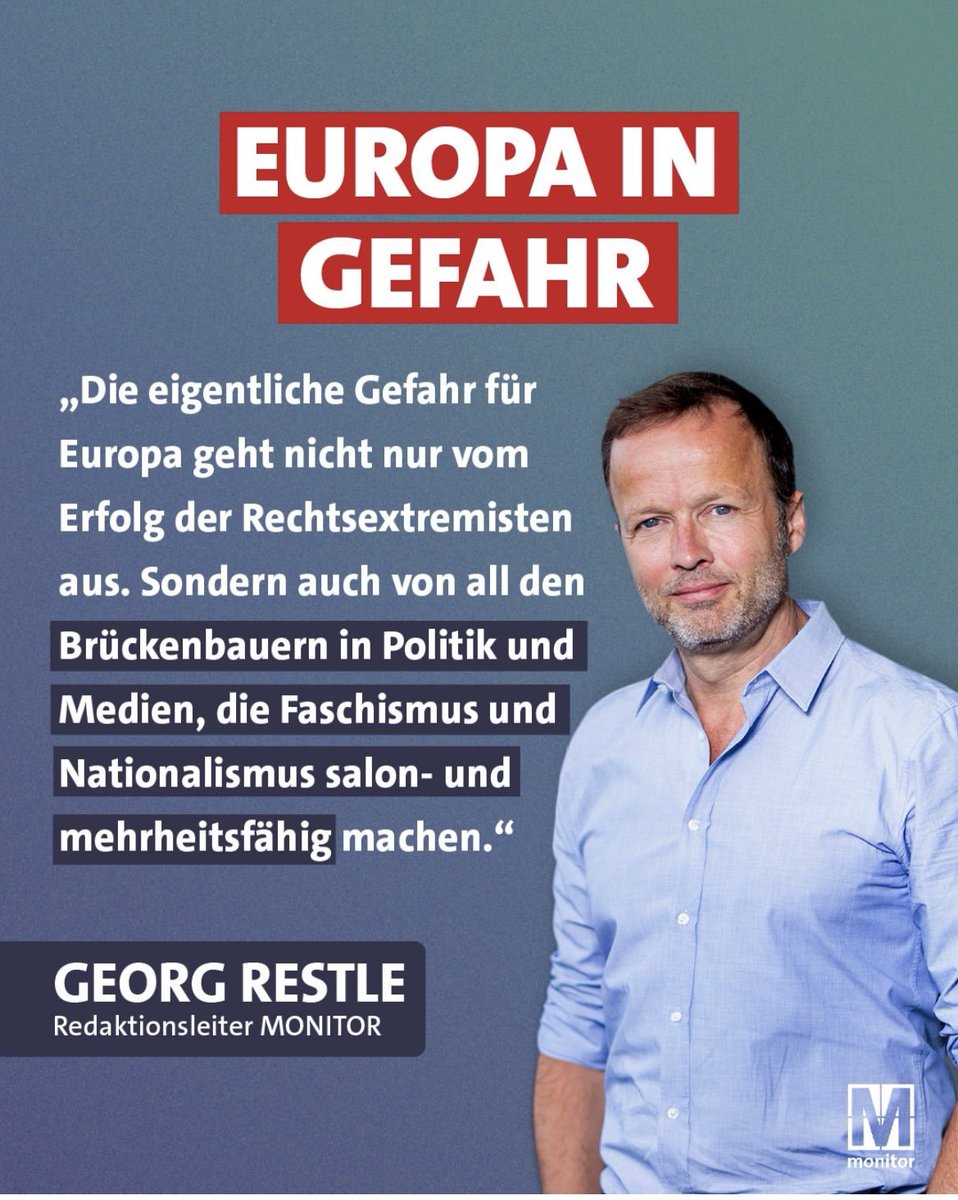 Und manchmal scheint es fast so, als sei da jetzt Erleichterung zu spüren über fallende Brandmauern und ganz neue Machtoptionen in Europa. Als hätte uns die Geschichte nicht gelehrt, dass es die konservativen Steigbügelhalter waren, die die Faschisten an die Macht brachten.