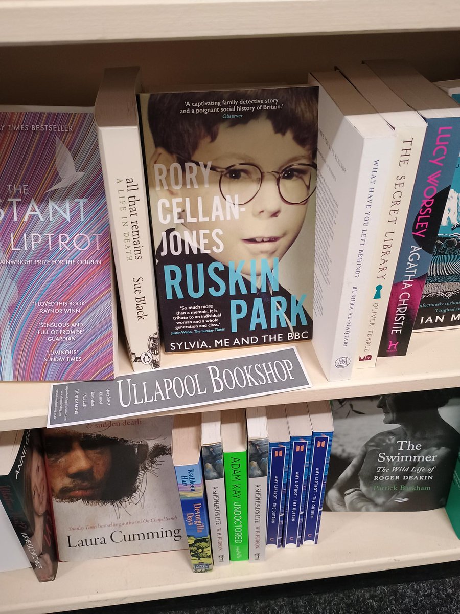 UllapoolB's tweet photo. Just for you @ruskin147 spotted on the shelves at @UllapoolB are we the furthest north #bookshop on the mainland UK, selling #RuskinPark? https://t.co/E0aPMyA0E9