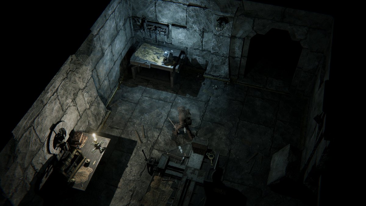 New table lamps have been added to the Dungeon. 
They do not restore health, but protect from darkness.
#indiegame #gamedev #dungeonCrawler