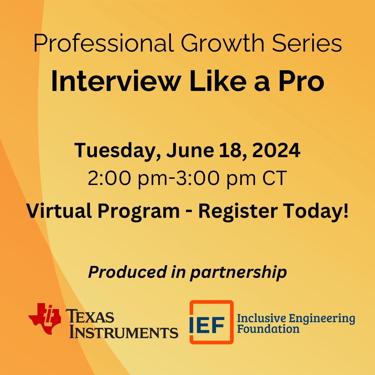 ECEDHA (@ecedha) on Twitter photo Join us next week for an insightful session aimed at equipping you with the tools and strategies needed to Interview Like A Pro! Register Today: us02web.zoom.us/meeting/regist…
<a href="/TXInstruments/">Texas Instruments</a> Join us next week for an insightful session aimed at equipping you with the tools and strategies needed to Interview Like A Pro! Register Today: us02web.zoom.us/meeting/regist…
<a href="/TXInstruments/">Texas Instruments</a>