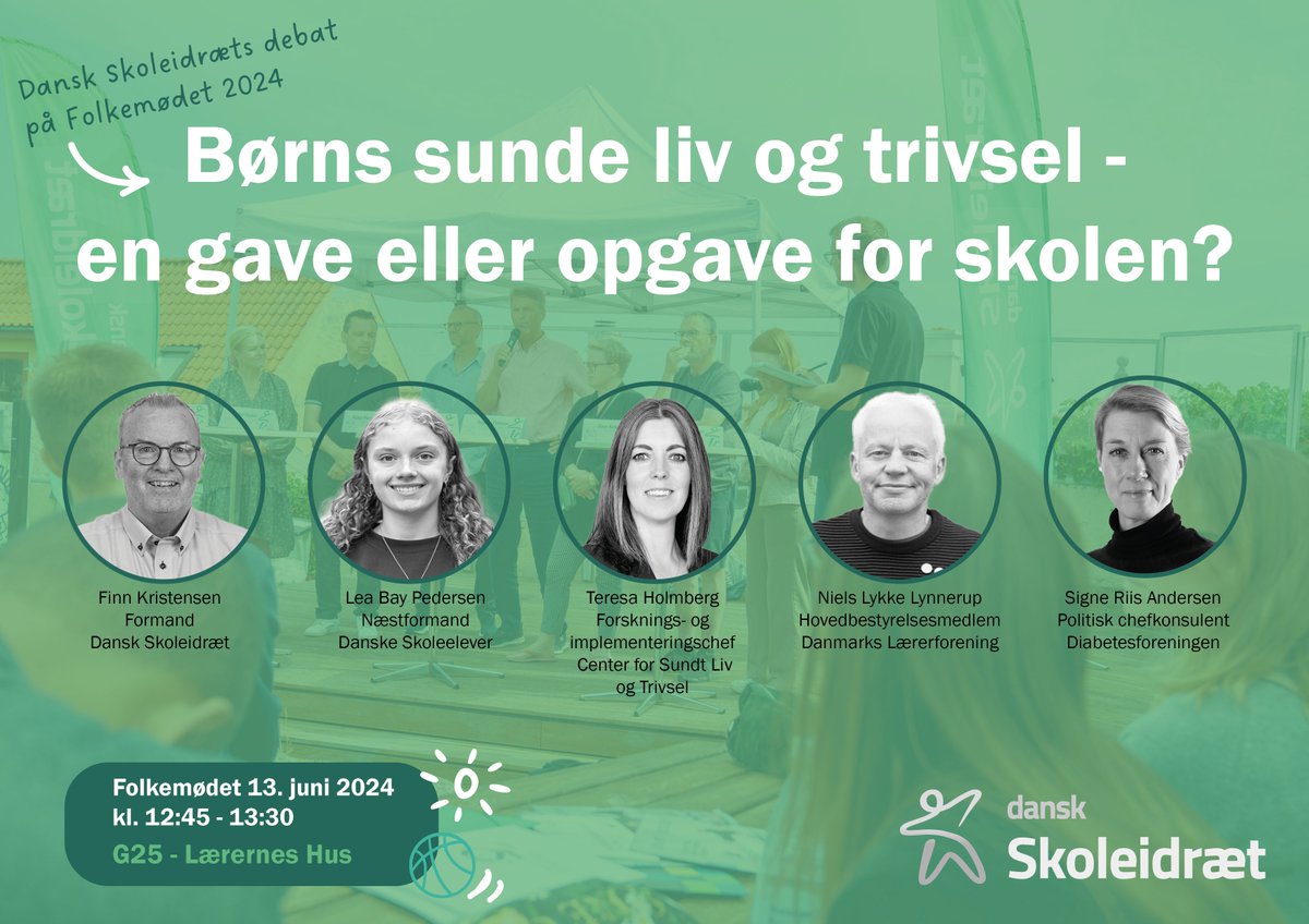 Dansk Skoleidræt (@skoleidraet) on Twitter photo Vi glæder os til en fed og vigtig debat på årets <a href="/Folkemoedet/">Folkemødet #fmdk</a> sammen med et stærkt panel. Børns sunde liv og trivsel er på programmet 👏
Ses vi på torsdag kl. 12.45 i G25 - Lærernes Hus? #fmdk #sundpol #skolechat <a href="/RiisSigne/">Signe Riis Andersen</a> Vi glæder os til en fed og vigtig debat på årets <a href="/Folkemoedet/">Folkemødet #fmdk</a> sammen med et stærkt panel. Børns sunde liv og trivsel er på programmet 👏
Ses vi på torsdag kl. 12.45 i G25 - Lærernes Hus? #fmdk #sundpol #skolechat <a href="/RiisSigne/">Signe Riis Andersen</a>