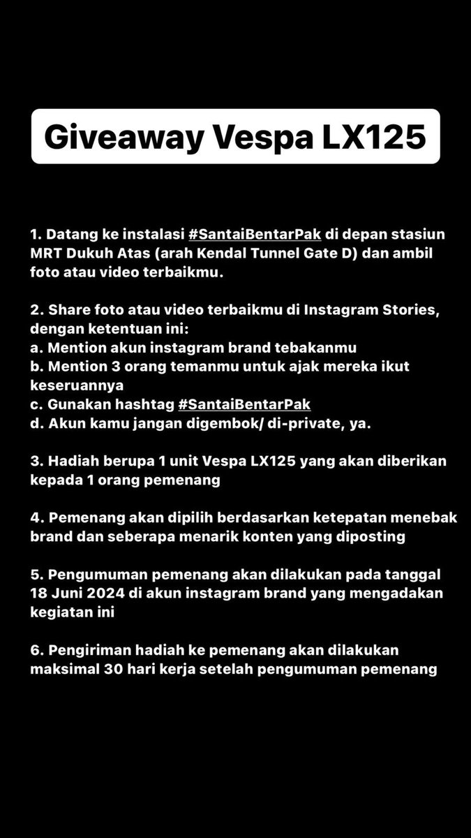 Definisi bapak2 santai se-Indonesia, gak bisa kena adem dikit + tmpat yang PW pasti auto rebahan, jd pgn ikutan nyantai disitu. Btw ini brand apa deh org jalan kerja malah suruh santai😂 yg bisa tebak katanya bisa dapet vespa ges, nih gua recap td caranya😍