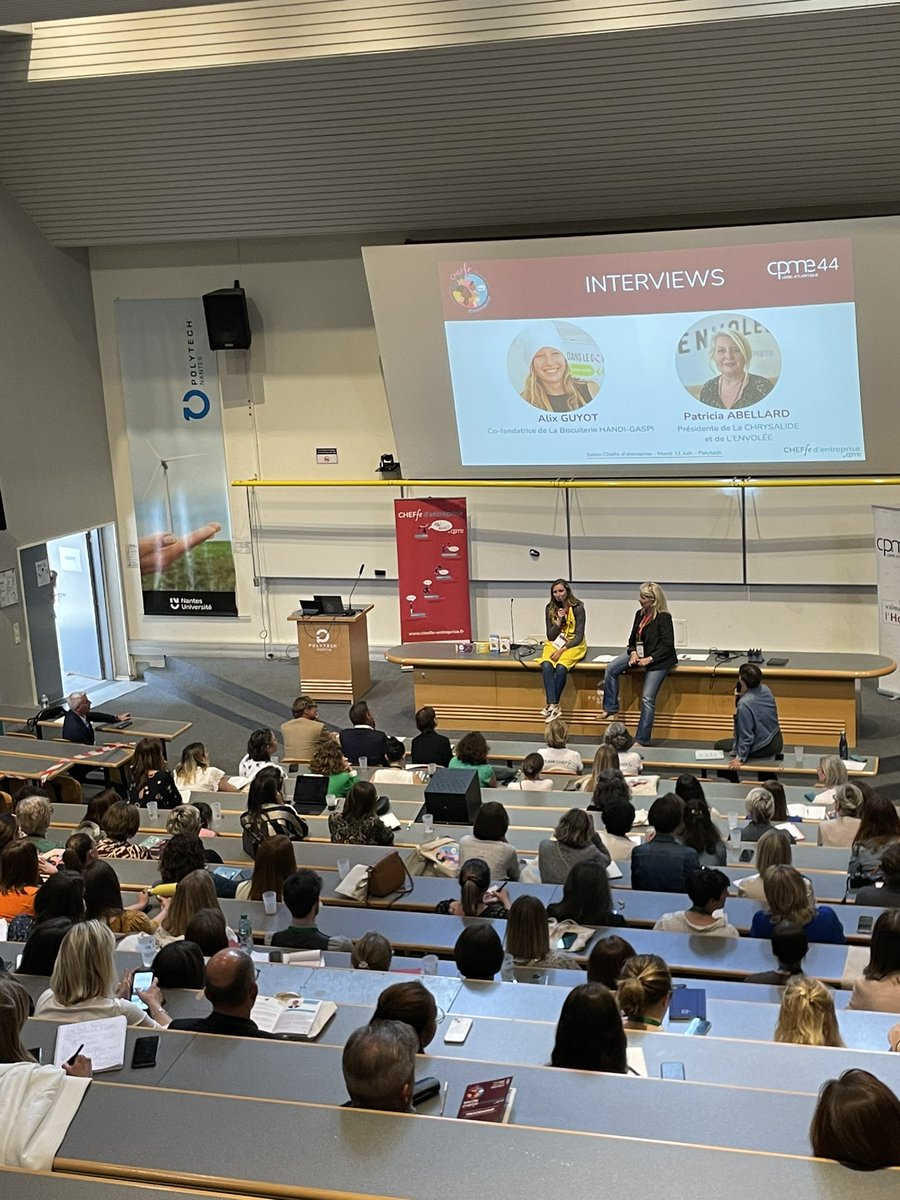 #Cheffe2024🔴Plénière d’ouverture de cette 5e édition 🥁par <a href="/baronlevy/">Françoise Baron-Levy</a>, co-référente de la commission Cheffe et <a href="/ChristopheDur17/">Christophe Durand</a>, président <a href="/cpme44/">CPME 44</a>, nos invités d’honneur : <a href="/RousselFabrice/">Fabrice Roussel</a> 1er VP <a href="/NantesMetropole/">Nantes Métropole</a>, Alix Guyot - @kignon_biscuits 🍪 et Patricia Abellard l’Envolée