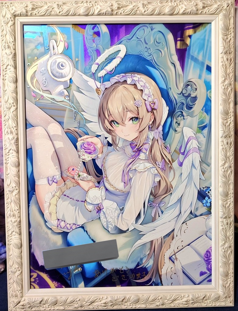 MKLL_ALICE2141's tweet photo. ほうき星先生( @houk1se1 )の初個展「#secretangel」より
特殊多層アクリルアートが届きました✨
まさか展示された1点物を手にするとは思いませんでした。
しかも特殊多層アクリルということで立体感のある素晴らしい表現を間近で見られ感無量です♪♪
これからのご活動も楽しみに応援しています!! https://t.co/0XkBB95ZQJ