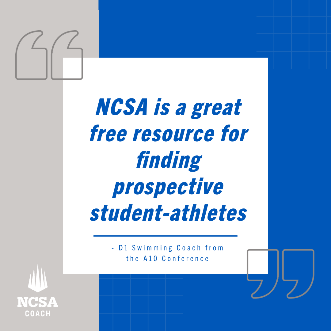 NCSACoach's tweet photo. Just heard this amazing quote from a D1 Swimming Coach who loves working with NCSA Coach! πββοΈπͺ #NCSACoach #Swimming #D1 #CollegeRecruiting https://t.co/tWsvQzC3E8