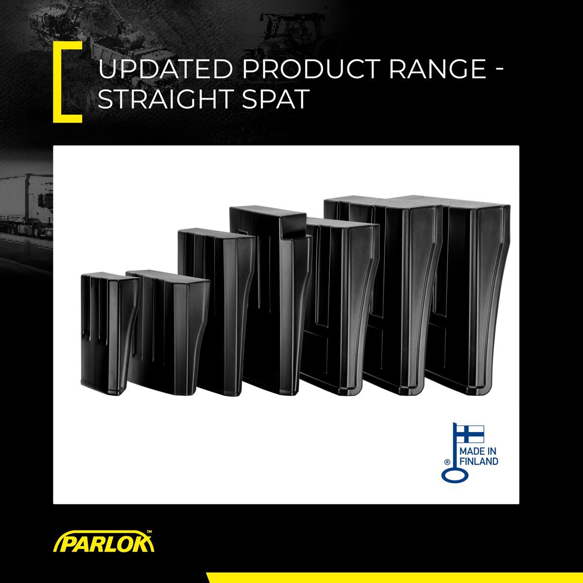 ParlokFIN's tweet photo. Have you noticed the updated product range of the Parlok straight SPAT mudguards? This mudguard type is very easy to fasten with just screws through the top to a vehicle’s for example plywood bottom plate, and no additional support is required. https://t.co/Y0ircgpkqM