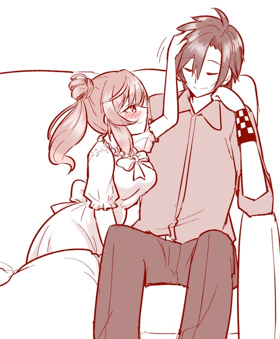 ソファーでくつろぐタカささ、らくがき3 