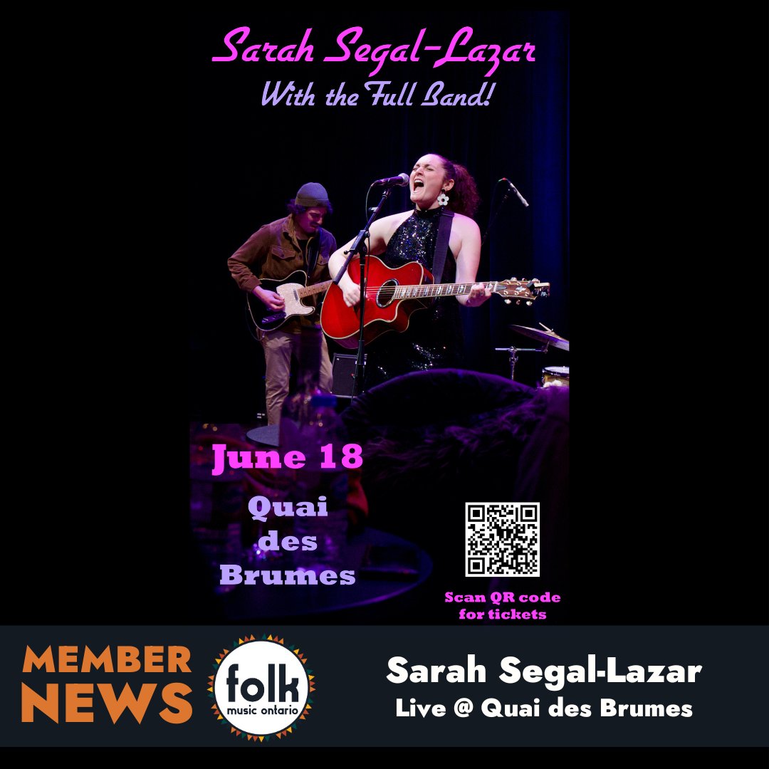Folk Canada (@folkmusicon) on Twitter photo Sarah Segal-Lazar: Live @ Quai des Brumes
sarahsegalmusic.com
Hometown Reunion Show!
June 18, 2024
Quai des Brumes, Montreal
<a href="/SarahSegalMusic/">Sarah Segal-Lazar</a> #fmo2024 Sarah Segal-Lazar: Live @ Quai des Brumes
sarahsegalmusic.com
Hometown Reunion Show!
June 18, 2024
Quai des Brumes, Montreal
<a href="/SarahSegalMusic/">Sarah Segal-Lazar</a> #fmo2024