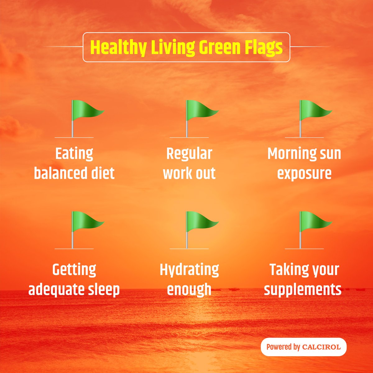 DStrongIndia's tweet photo. Nourish your body, energize your spirit, and embrace the sunshine. Prioritize wellness and let every day be a step towards a healthier you. 🌱☀️💪

#BanegaIndiaDStrong #Calcirol #VitaminD #VitaminDDeficiency #greenflag #redflag #healthyrelationships #VitaminDAwareness https://t.co/m3p5TOQikU