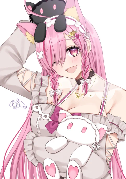 skeb納品いたしました!またももにゃちゃん描かせていただけてめちゃくちゃ嬉しい…!前回ご紹介いただいてからショート動画とか配信などめっちゃ癒しをいただいてます、可愛いし最高なんだ…一万人耐久頑張ってください! ご依頼ありがとうございました! #skeb #ももにゃあと 