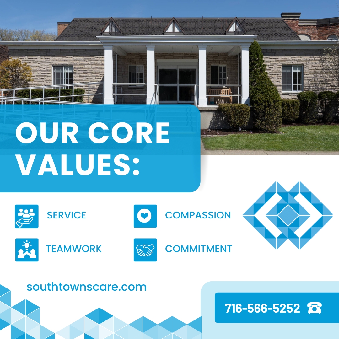 southtownscare's tweet image. At Southtowns Care Center, our core values shape everything we do. 💙
These values drive us forward each day, guiding our actions and decisions. Thank you for being part of our journey! 

 #SouthtownsCare  #BuffaloCommunity #Southtowns #SkilledNursing #SeniorCare #BuffaloNY #SNF