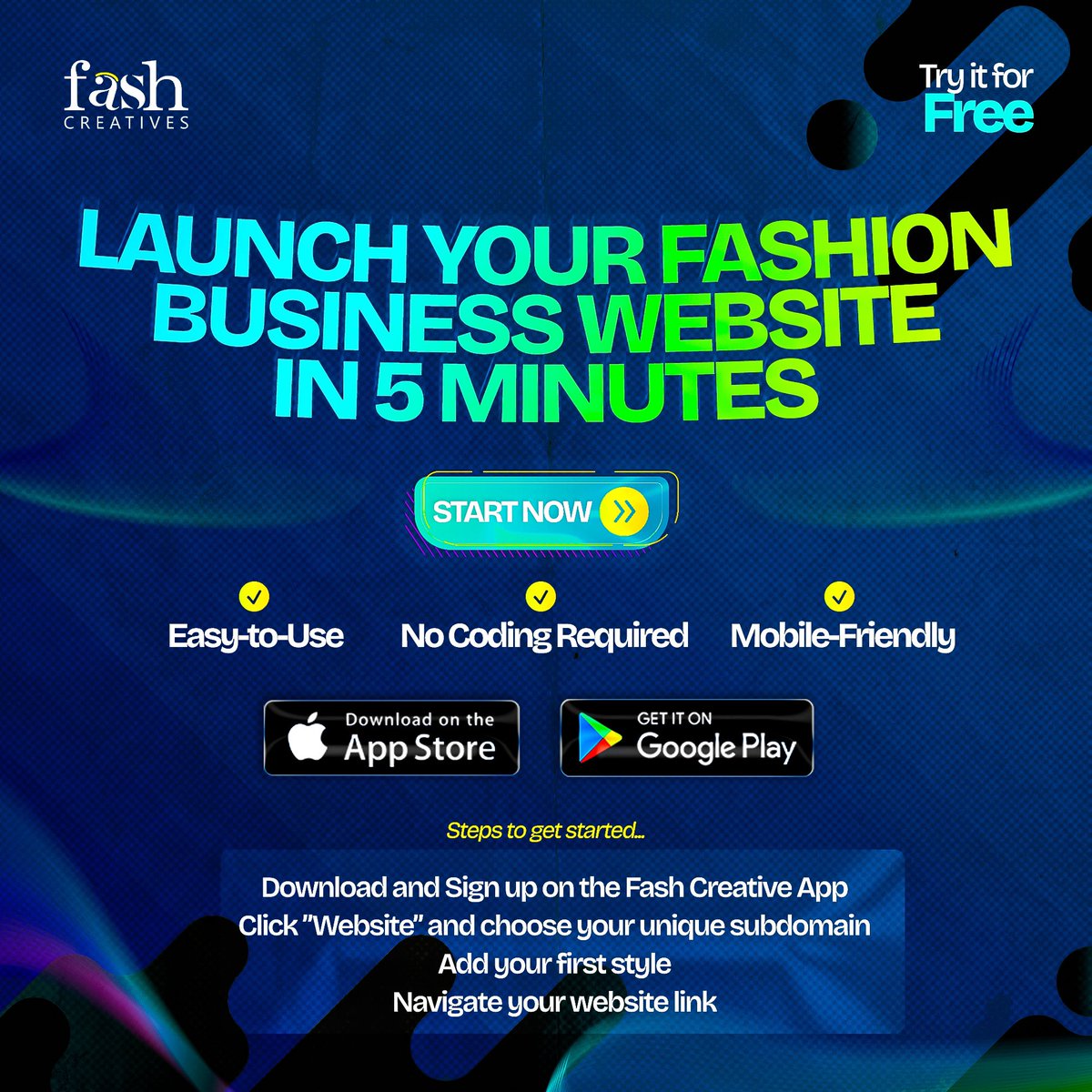 _fashcreatives's tweet image. Launch your fashion business website in 5 minutes with @_fashcreatives 

🚀 No coding required, mobile-friendly, and super easy to use. Start now and make your fashion dreams come true! 
#FashionBusiness #NoCoding #FashCreatives