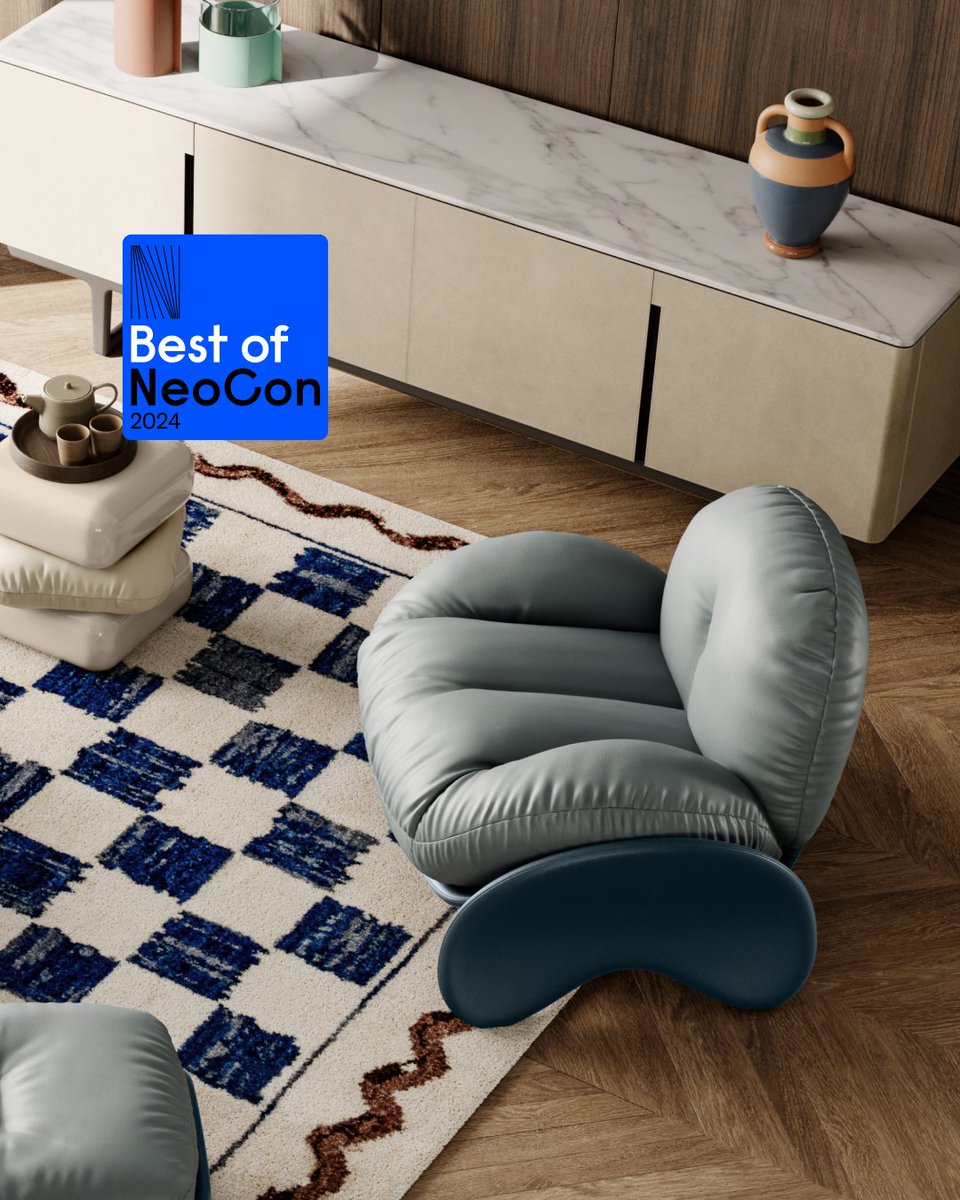 poltronafrau's tweet photo. We are thrilled to announce that the Squash armchair designed by British artist #FayeToogood, has won the 2024 Best of #NeoCon GOLD Award in the Furniture category "Seating: Sofas &amp; Lounge."

Come visit us at #Haworth's stand at THE MART in Chicago until June 12, 2024. https://t.co/8DwQ768wVa