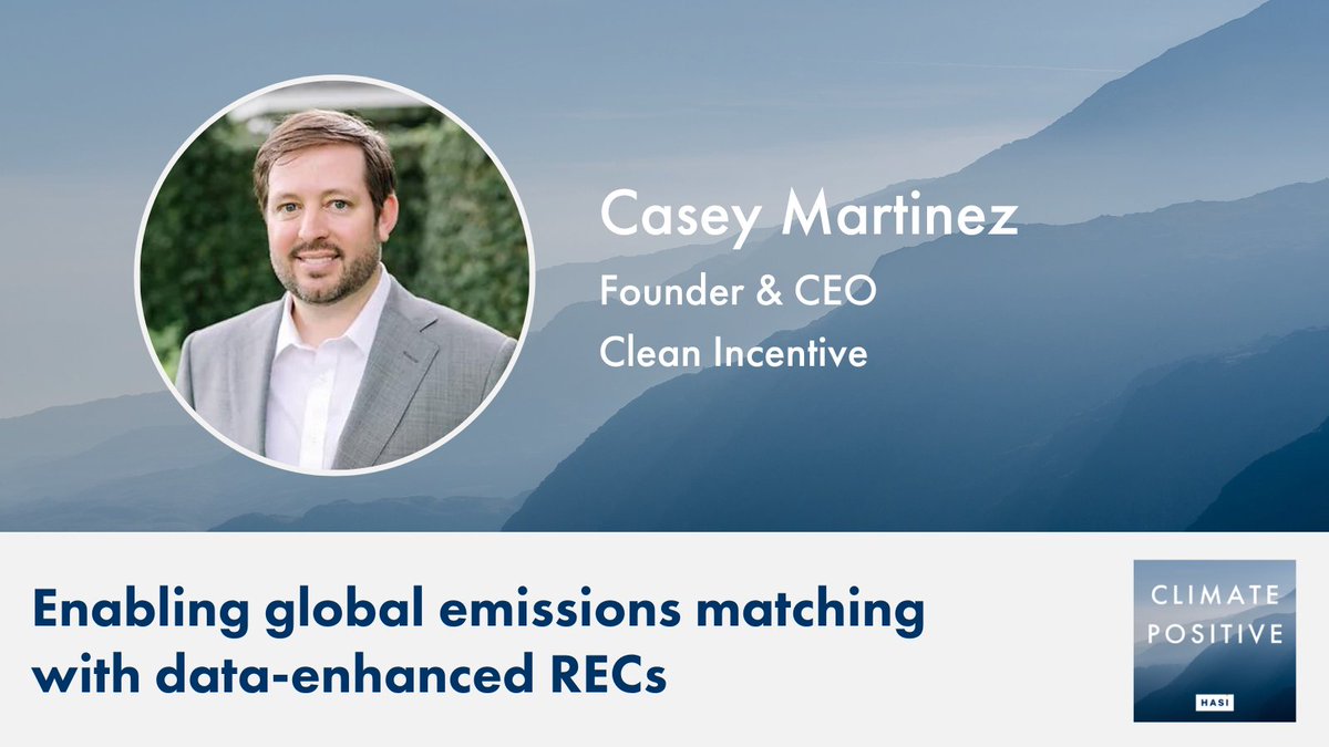 This week on Climate Positive, @dchadreed chats with Casey Martinez, of <a href="/Clean_Incentive/">Clean Incentive</a>, about the role granular and verifiable emissions data can play in directing investment to the most impactful renewable projects. 

🎧Tune in: hasi.com/newsroom/podca…