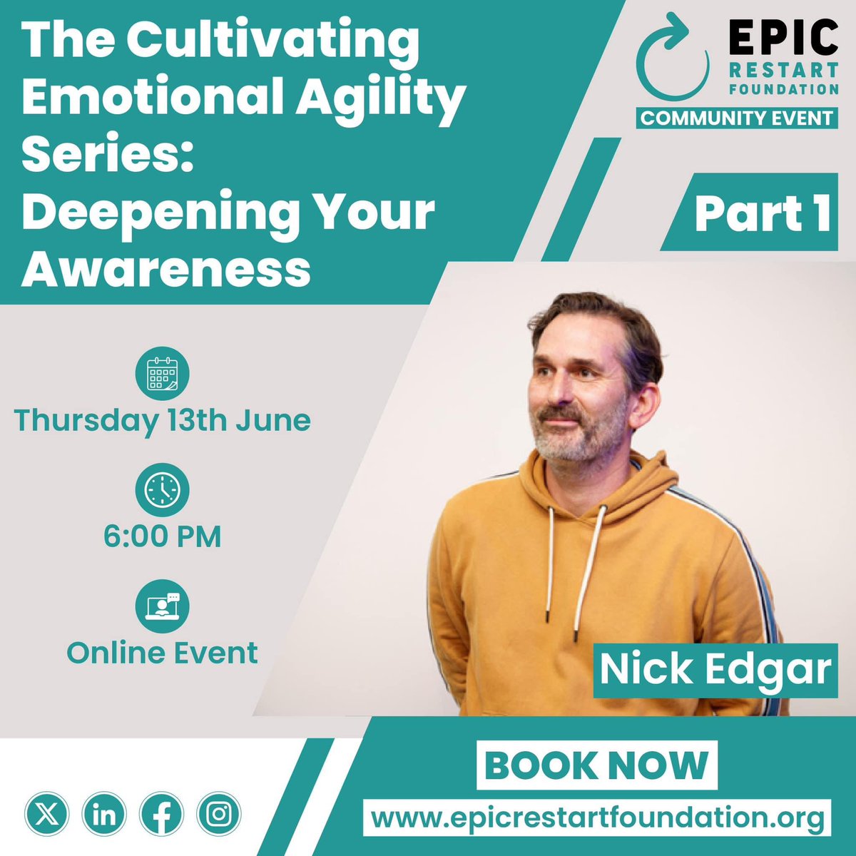 This week we welcome Nick to our EPIC Restart community. 

Book on our website.