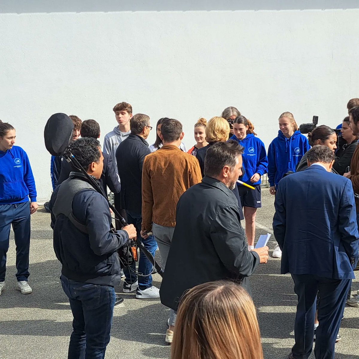 Les jeunes du pôle espoirs de tennis de table étaient présents à l'inauguration du Grand CREPS d'Île-de-France.