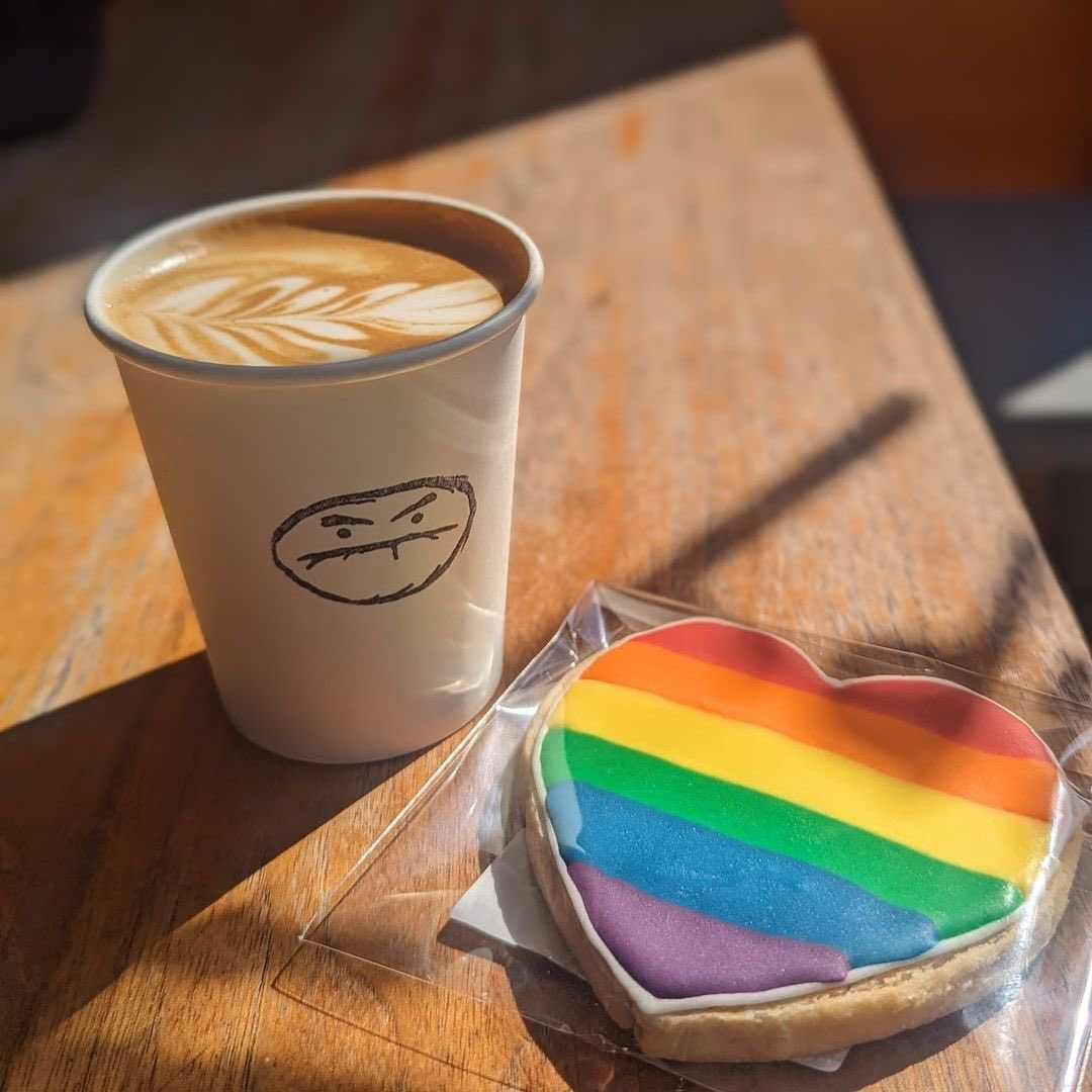 Enjoy <a href="/cafegrumpy/">Cafe Grumpy</a>'s Pride cookies with your coffee at Grand Central Terminal! 🌈☕️🍪 All June sales benefit The Trevor Project. Celebrate #PrideMonth and support a great cause! #CafeGrumpy #TheTrevorProject