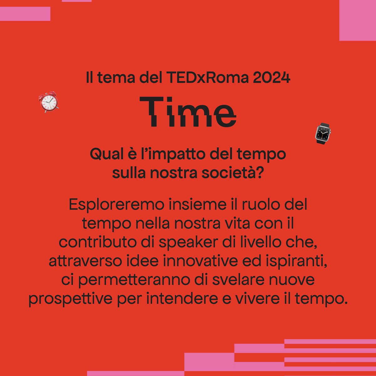 TEDxRoma's tweet photo. 👇 Ecco le informazioni che devi sapere per partecipare al TEDxRoma 2024!

Assicurati subito il tuo posto ad un prezzo speciale ➡️ https://t.co/4TXkRCy4lP

⚠️ I biglietti Early Bird sono in esaurimento!

#TEDxRoma2024 #TIME #ideasworthspreading https://t.co/sHSW2qXWr9