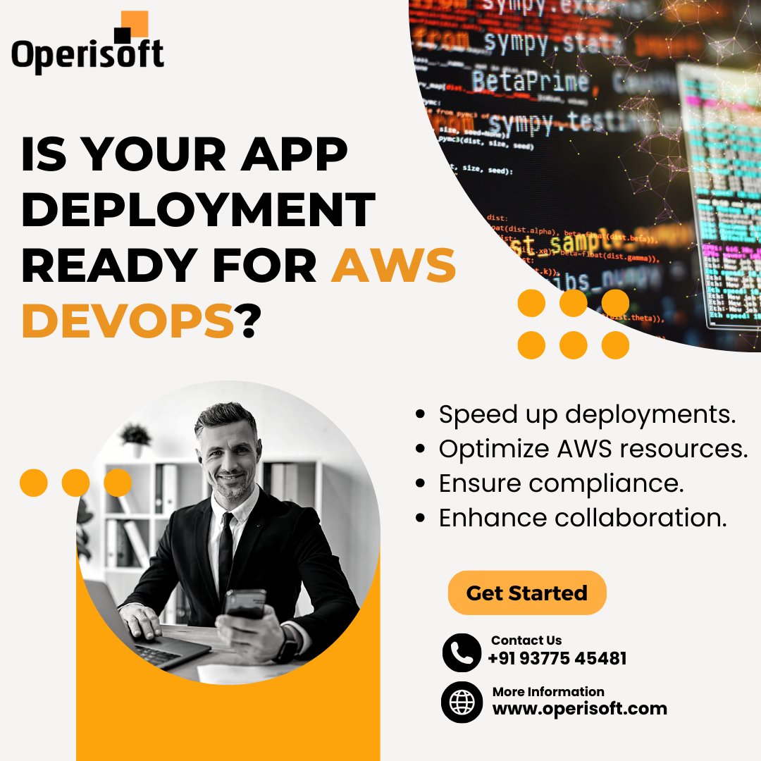 operisoft's tweet photo. โก๐Ready to boost your app deployment with AWS DevOps? ๐Speed up, ๐งoptimize, โ
ensure compliance, and๐คenhance collaboration. Get started now!
#operisoft #aws #devops #cloudcomputing #awscloud #awsservices #cloud #cloudstorage #cloudsecurity #awsdevops #appdeployment https://t.co/wF3NCMV2Du