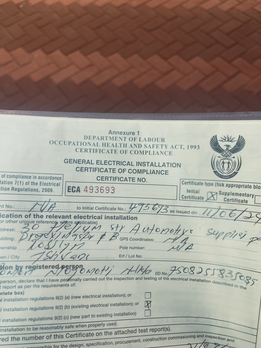 CalvinBootleg's tweet image. ELECTRICAL CERTIFICATE OF COMPLIANCE (COC)

For more information: 
Call📞 or watsaap us on :0671449724
#YourStoryMatters