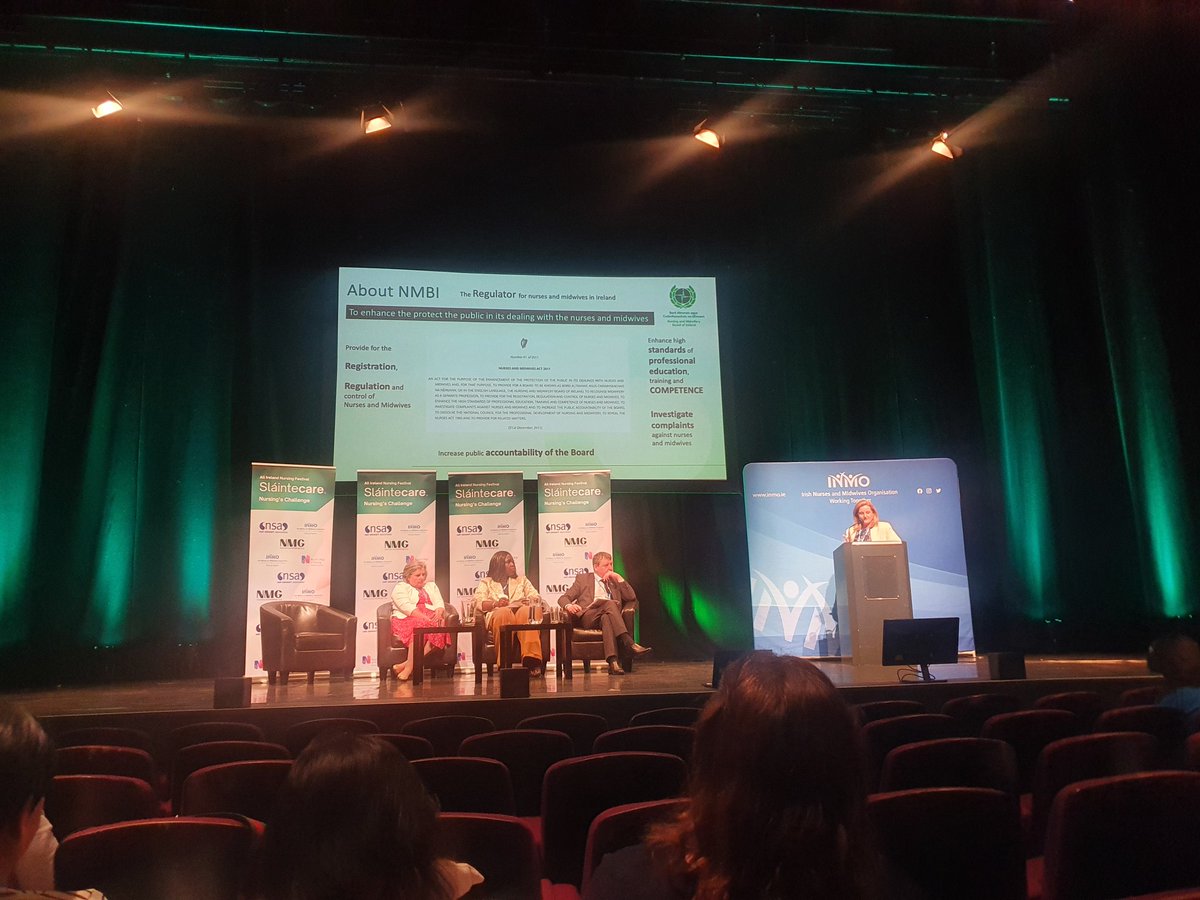 Carolyn Donohoe, Interim CEO NMBI presenting on professional competency at All Ireland Nursing Festival Slaintecare Nursings challenge.