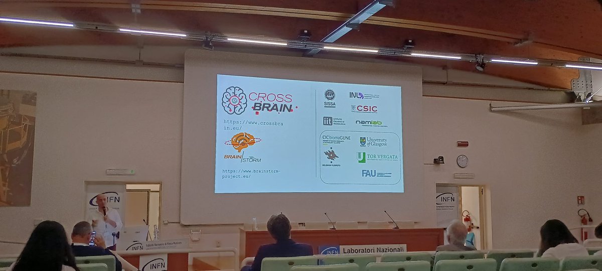 crossbrain_eic's tweet image. Our PI @NicolaToschi74 and Teresa disseminating the progresses in the personalized brain disease therapies last week at @LNS_INFN  in the Nanoscience&amp;amp;Nanotechnology Conference in Frascati! #medtech #innovation @EUeic @dgregurec
