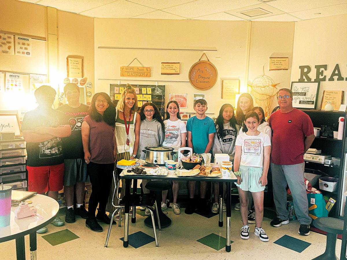 Year after year I say the same thing; I am the luckiest teacher in the entire world! Here’s a picture from our little breakfast today to just celebrate us and such a great year! ❤️♥️ These kiddos are just the best! #WeRBeach #MoreTambo