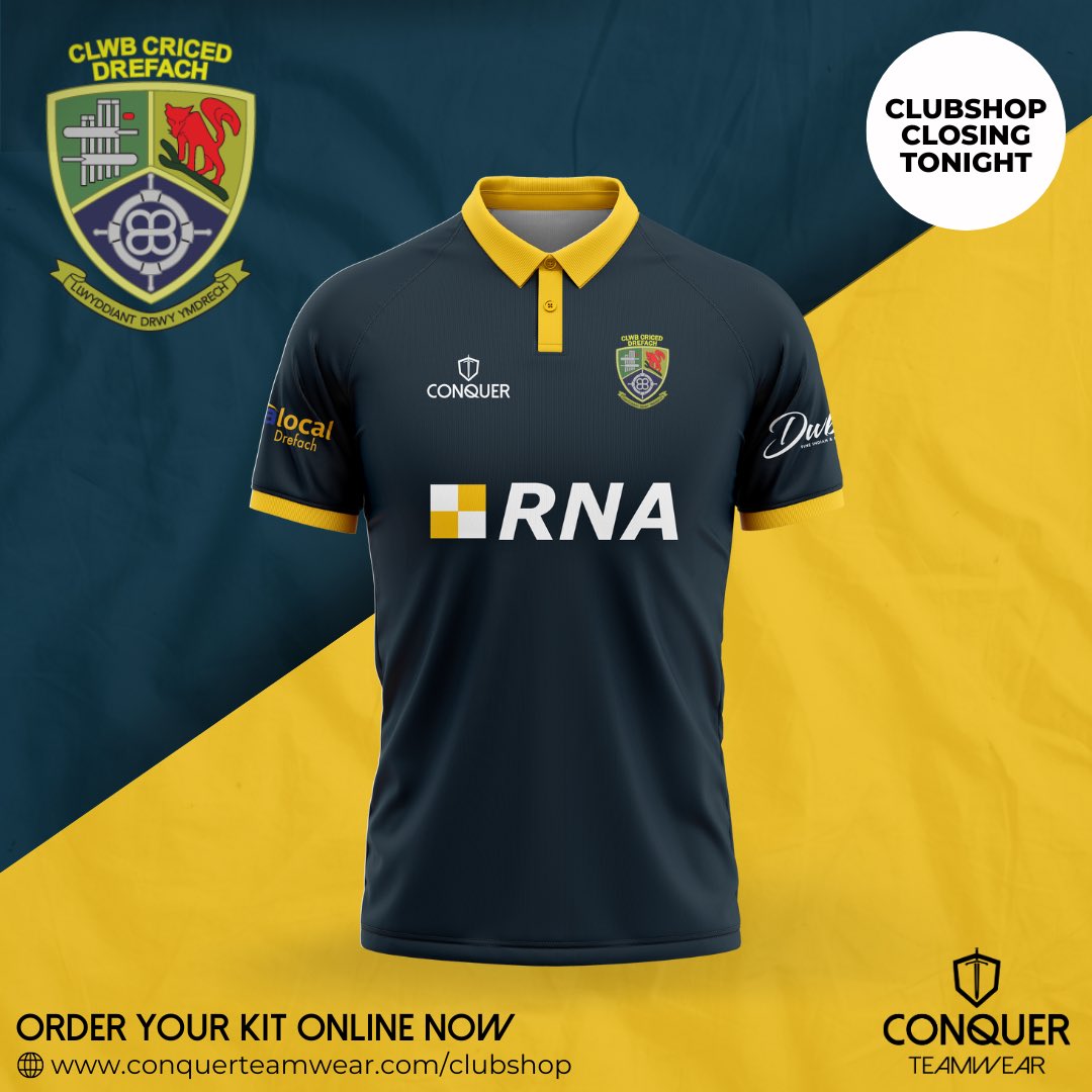 Conquer Teamwear (@conquerteamwear) on Twitter photo 🚨CLUBSHOP CLOSING TONIGHT🚨 Last chance to order <a href="/DrefachCC/">Drefach Cricket Club</a>
conquerteamwear.com/clubshop/drefa… 🚨CLUBSHOP CLOSING TONIGHT🚨 Last chance to order <a href="/DrefachCC/">Drefach Cricket Club</a>
conquerteamwear.com/clubshop/drefa…