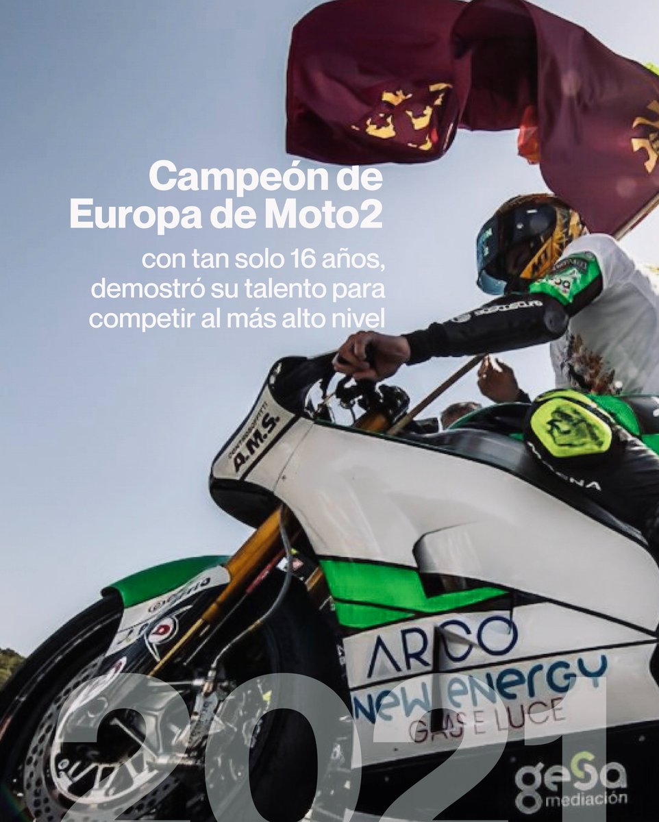 GesaSports's tweet photo. 🏍️💥 Desde debutar en #moto2 con solo 16 años, hasta ser el orgulloso embajador de Gesa Sports, @Aldeguer54 demuestra que la pasión y el talento van de la mano.

¡Asegura tu pasión por el motor con nosotros! 🏁

#PasionAsegurada #SeguroMultideporte https://t.co/5IRL1I7fJz
