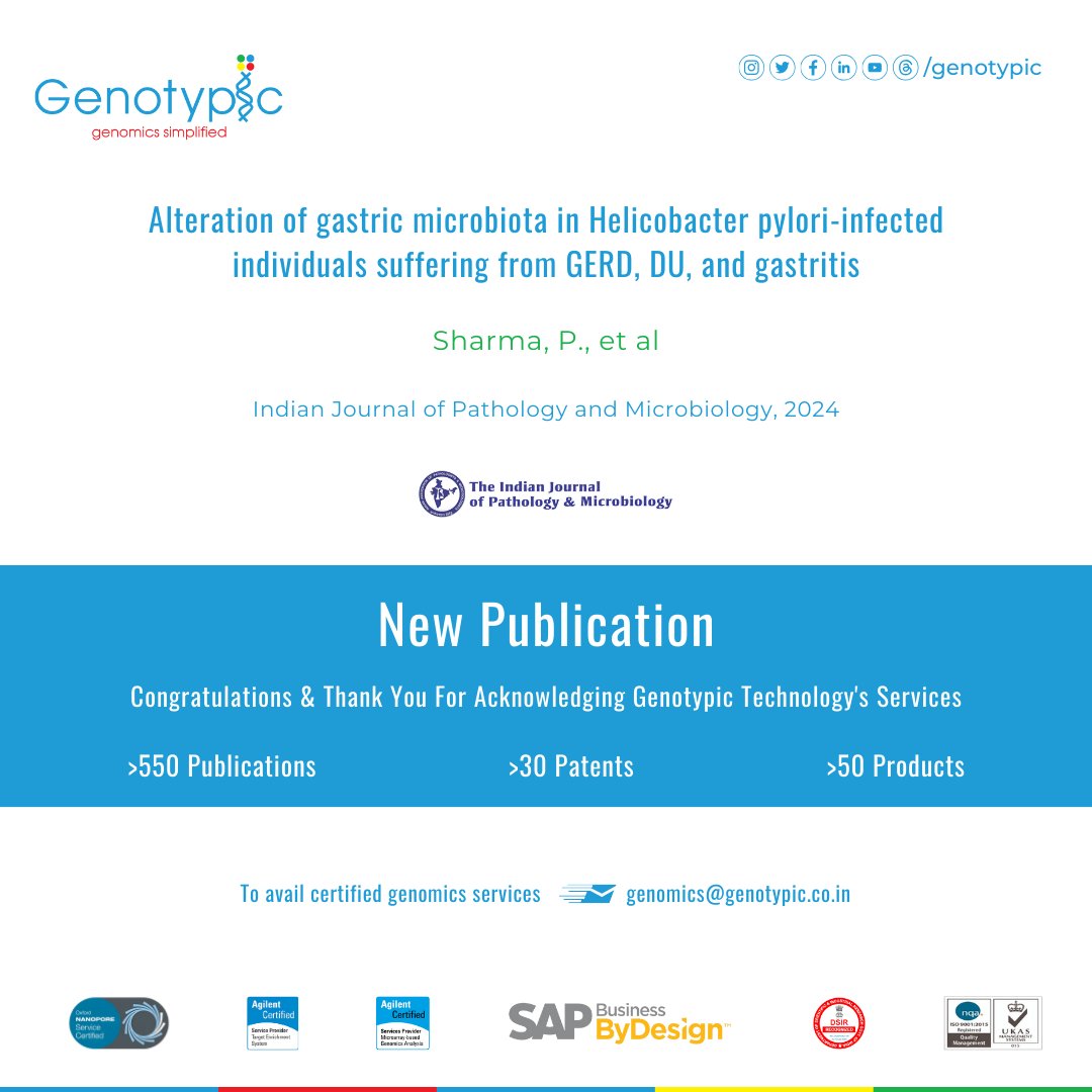 GenotypicTech's tweet image. NEW #PUBLICATION !!

Congratulations &amp;amp; Thanks to the authors for acknowledging #Genotypictechnology #Sequencing #Services

View our list of publications: genotypic.co.in/publications/

To avail certified genomics services, contact us at genomics@genotypic.co.in