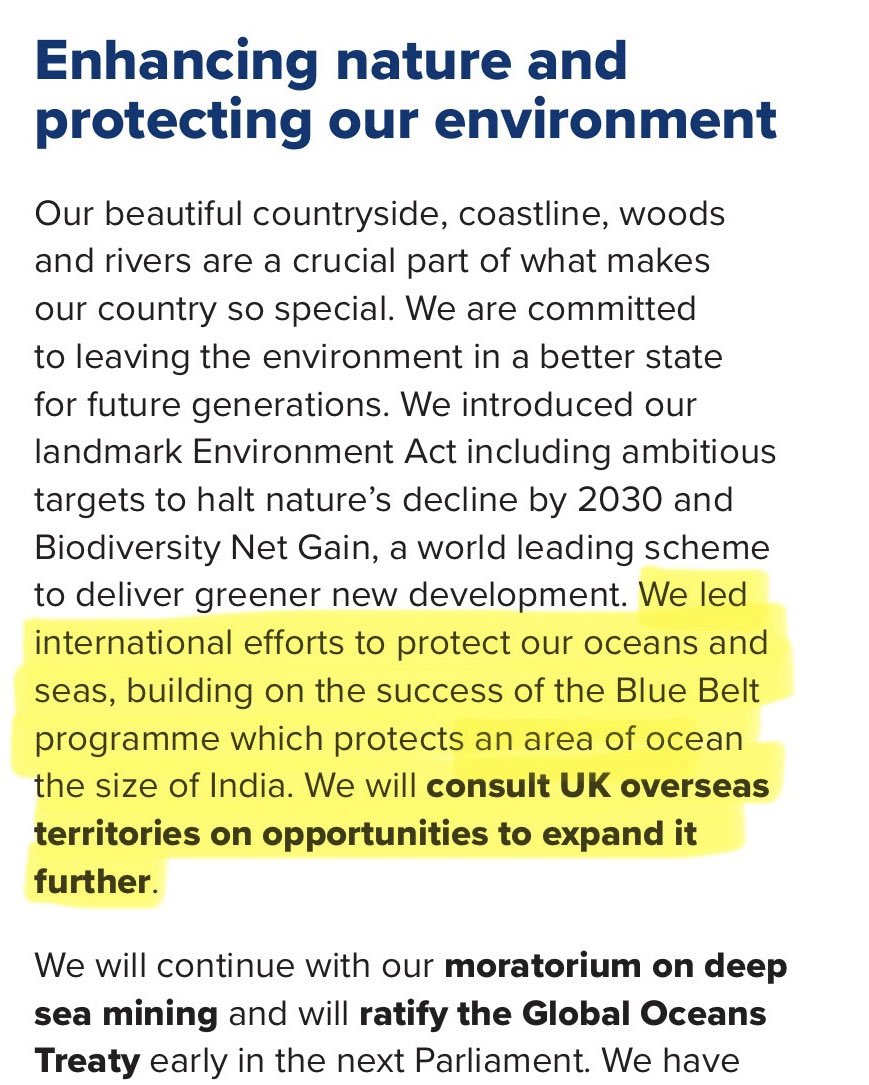 Great Blue Ocean (@gboceans) on Twitter photo Great to see this commitment from <a href="/Conservatives/">Conservatives</a> to continue to work with UKOTs communities to expand the world’s greatest marine conservation programme <a href="/ukgovbluebelt/">Blue Belt Programme</a> 🐋🦈🌍 Great to see this commitment from <a href="/Conservatives/">Conservatives</a> to continue to work with UKOTs communities to expand the world’s greatest marine conservation programme <a href="/ukgovbluebelt/">Blue Belt Programme</a> 🐋🦈🌍