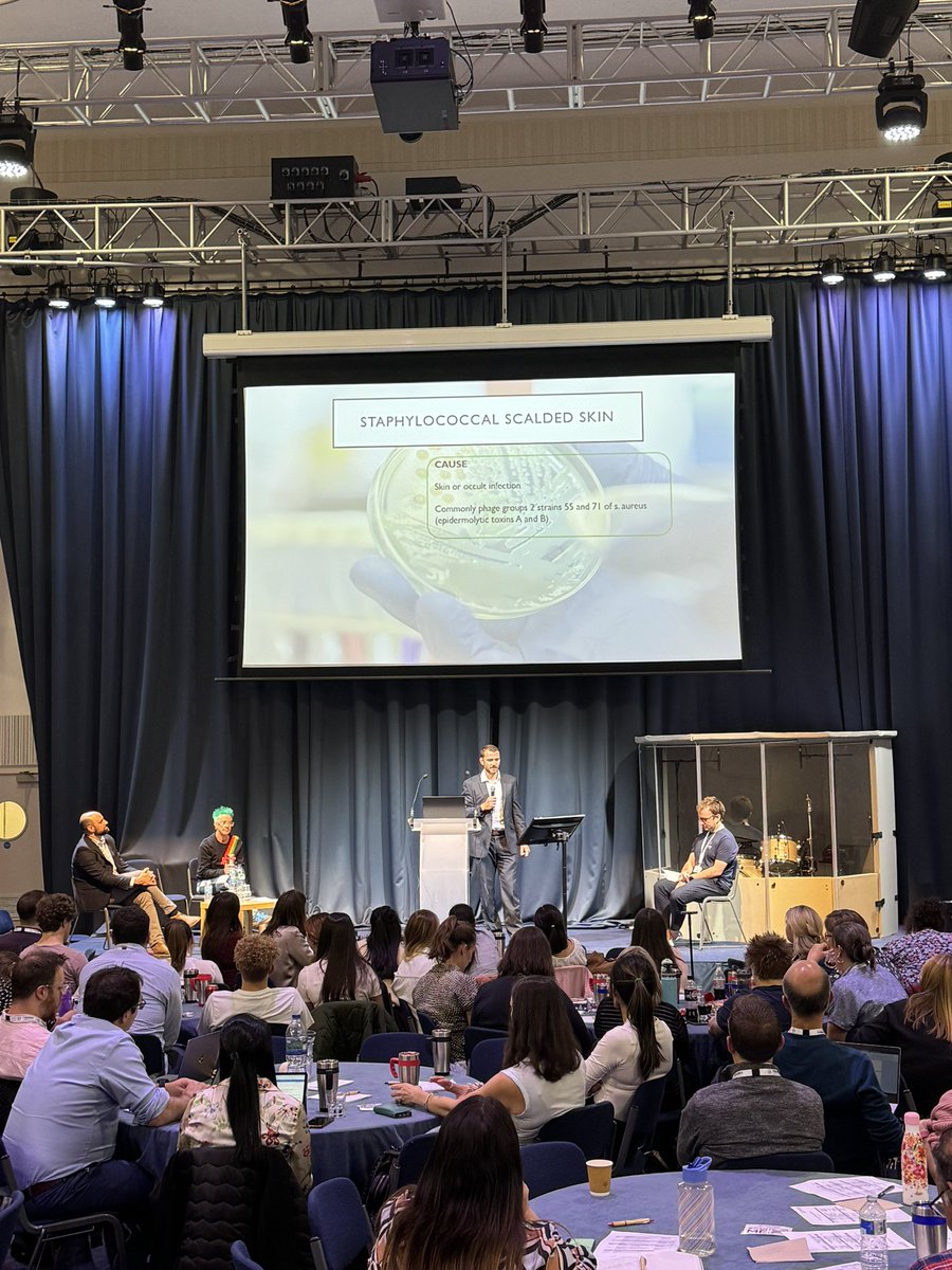 PremierWessex's tweet photo. Extremities is covering paediatric dermatology emergencies. Dr Adam Fityan is talking about SSS and the important differentials. He has highlighted the features of severe disease of the skin.
#premierconference https://t.co/WdOinR6MRj