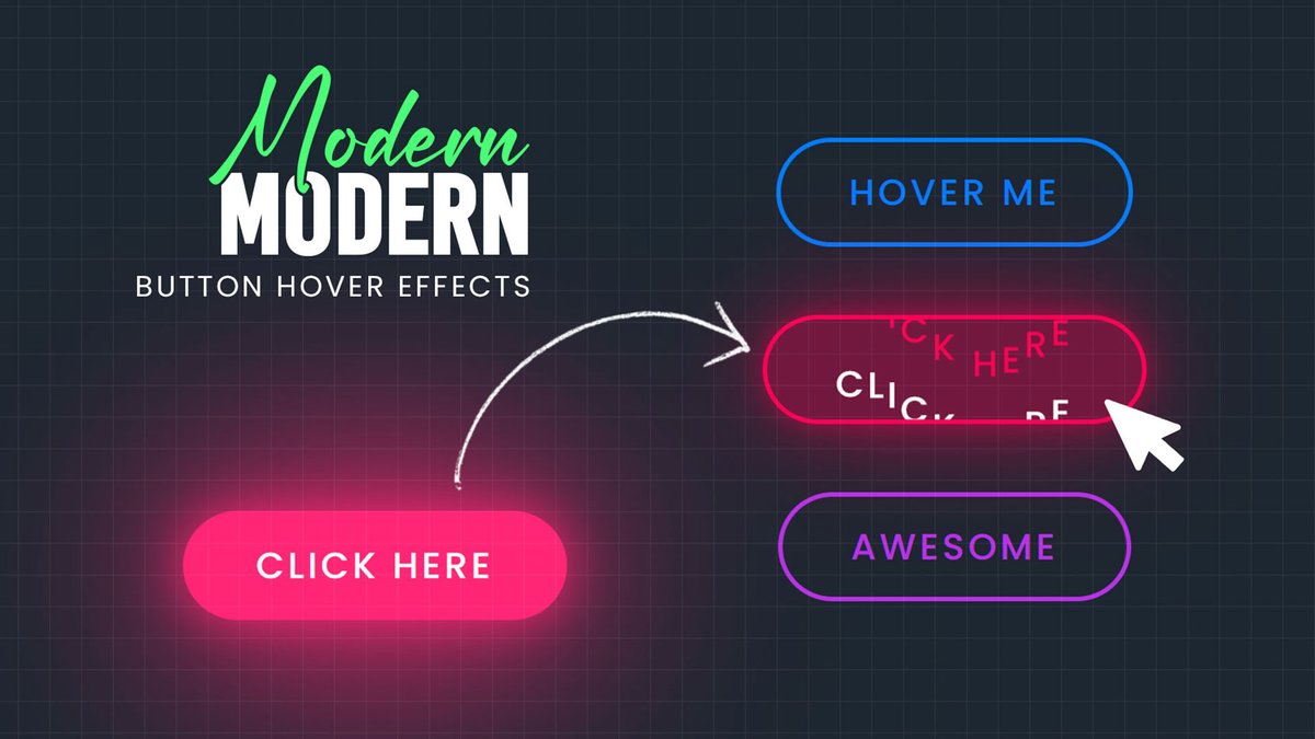 OnlineTutoria16's tweet photo. Complete Tutorial Video on my Youtube Channel - Online Tutorials
Modern Button Hover Effects using CSS & JS
Watch This : https://t.co/qbSPNKidx0
All Source Code : https://t.co/Ve6L6IRyVd
#html #CSS #javascript #webdevelopment #webdeveloper #webdesign #Coding #onlineTutorials https://t.co/iwhzz8PeJJ