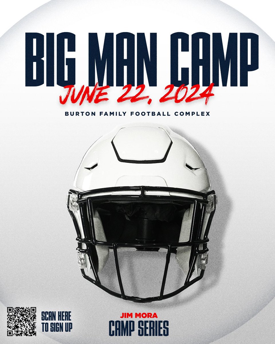 Our big man camp is next Saturday! Sign up with the link below ⬇️ 

🔗: jimmorafootballcamp.com

#CTFootball