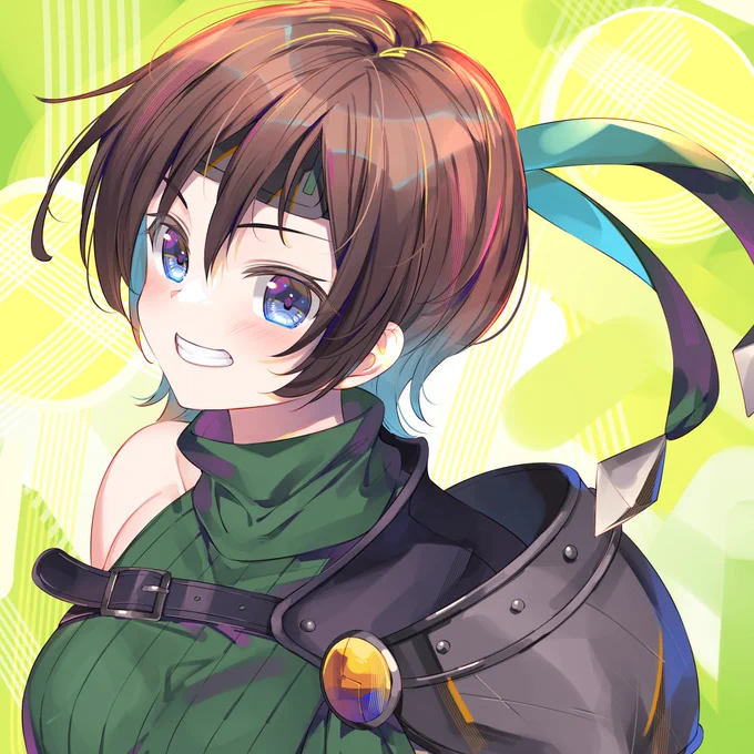 【FF7】 あんまり気に入ってなかったユフィを描きなおしてみた 表情もチョットユフィっぽくなった気がする