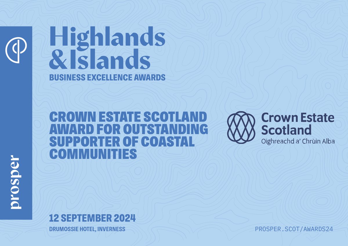 📢Calling all coastal businesses! We're looking for businesses in the #HighlandsandIslands who have significantly supported coastal communities to survive and thrive during the toughest of times.

Enter the #ProsperAwards24 today: prosper.scot/events/awards2…