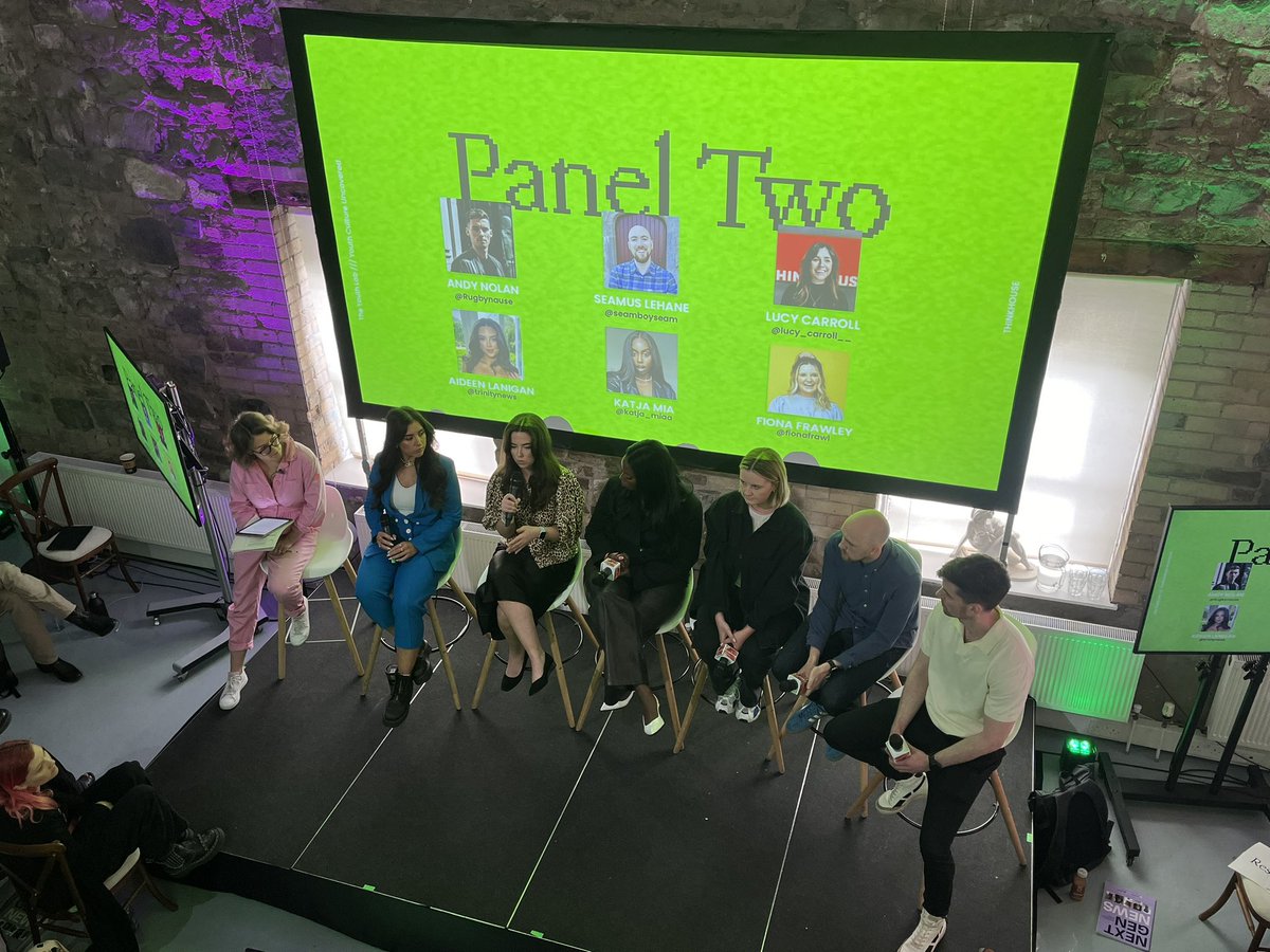 Our #YCU2024 Panel kicks off with a superb panel of young content creators and digital content experts. 

<a href="/aideenlanigan_/">Aideen Lanigan</a> from <a href="/Trinity_News/">Trinity News</a> talks us through her team’s work on the recent Trinity encampment.