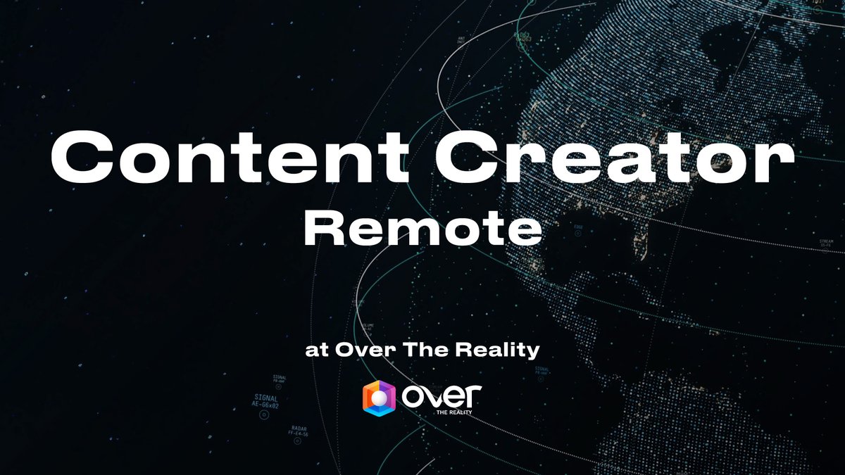 Opportunity at Over the Reality 🌐

We’re looking for a Content Creator to join our dynamic team and contribute to our mission to map the world and be at the forefront of our content strategy.

Full details: web3.career/content-creato…