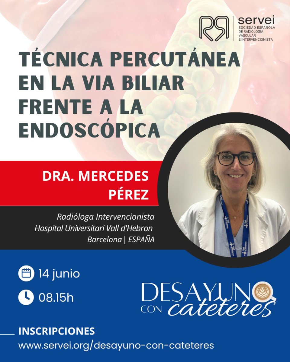 🚀 ¡Vaaamos con la vía biliar! ¿Percutánea o Endoscópica?

La Dra. Merche Pérez nos contará cuándo es mejor optar por una u otra.

¡Te esperamos en el #desayunoconcateteres del viernes!

Apúntate aquí👇
i.mtr.cool/ubsqjuzfmo

#RadiologíaIntervencionista #InterventionalRadiology