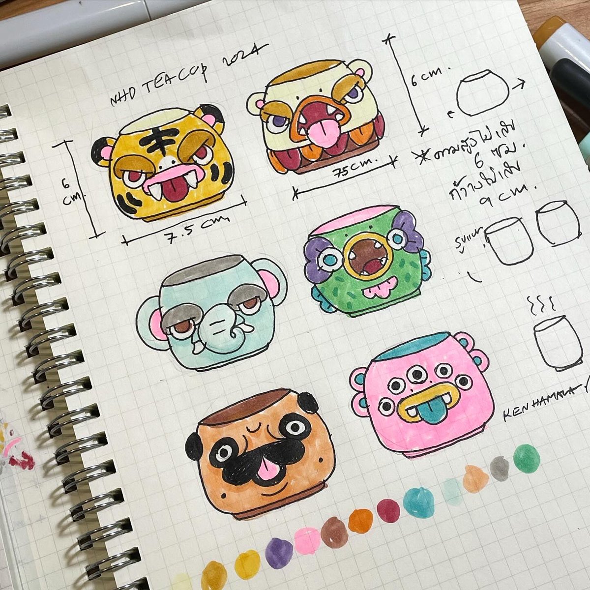 neverhatedraw's tweet image. New designs for ceramic art soon! 😁

#ceramicdesign #ceramicartist #ceramicart #sketchbook #chiangmaiartist