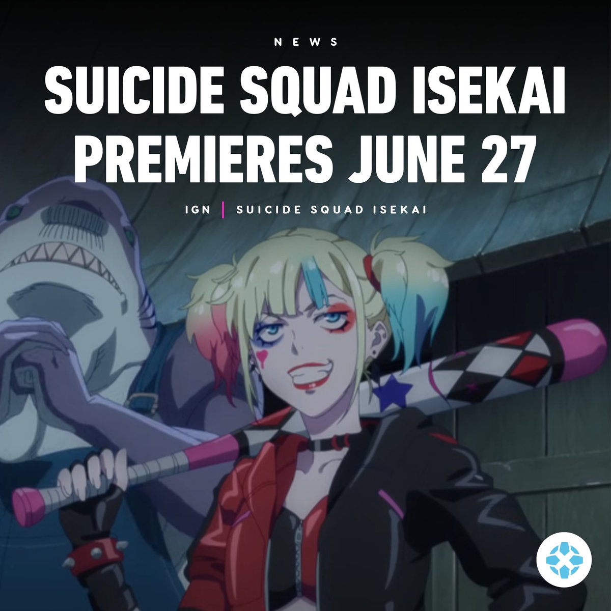 IGN's tweet photo. Suicide Squad Isekai will debut with a three-episode premiere on Max and Hulu in the U.S. on June 27. https://t.co/qqckIXdf5o https://t.co/YCL2o32B1I
