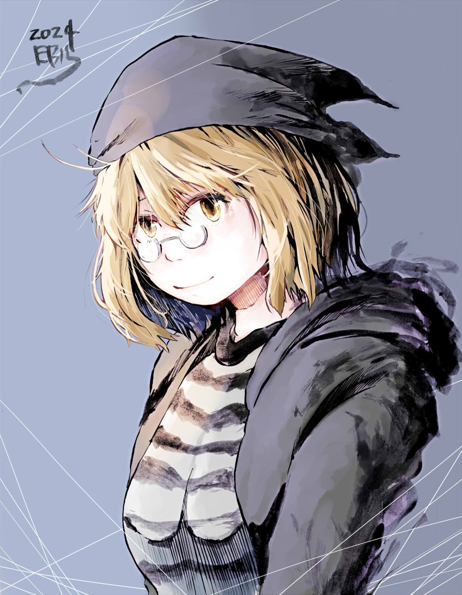 「マスミさん。うちの娘です。 #一次創作 #イラスト」|ささきゑびすのイラスト