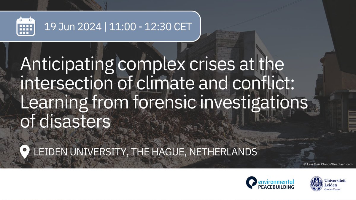 Are you going to the 3rd International Conference on Environmental Peacebuilding?

Be sure to attend this #EnPAx2024 session, in which experts from <a href="/adelphi_berlin/">adelphi 🌐</a> and beyond will draw on insights from dual climate- and conflict-related crises. 
🔗adelph.it/EnPax2024