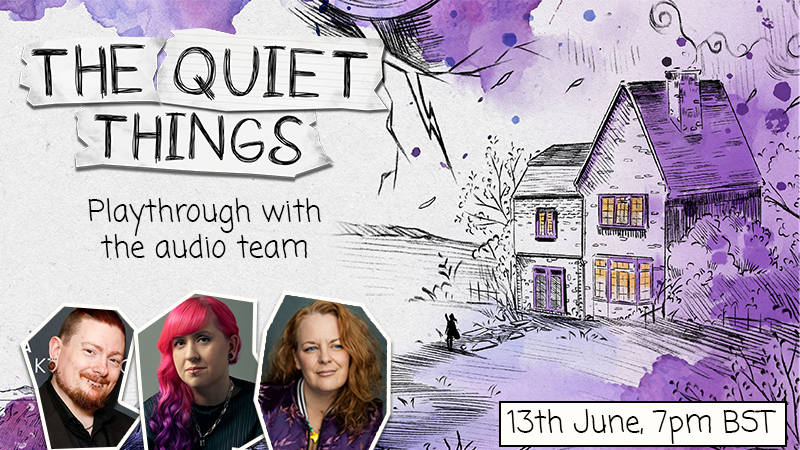 SilverScriptUK's tweet photo. On Thursday we have a very special livestream as part of #SteamNextFest where we will be playing the demo and generally having a chat with @kev_davey83 (sound designer) and @soundswilde (voice director)

If you have any questions for us, pop them below or tune in on the day live! https://t.co/mzJneTJuH6