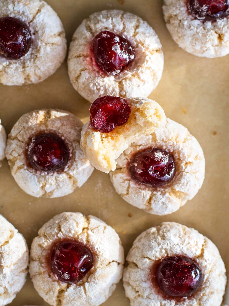 sugarsalted's tweet photo. Popular for good reason! Tender, chewy, aromatic. 🍒

Italian soft almond cookies with cherries: https://t.co/EFF7d4ZFRL https://t.co/KiPMM4iWgL
