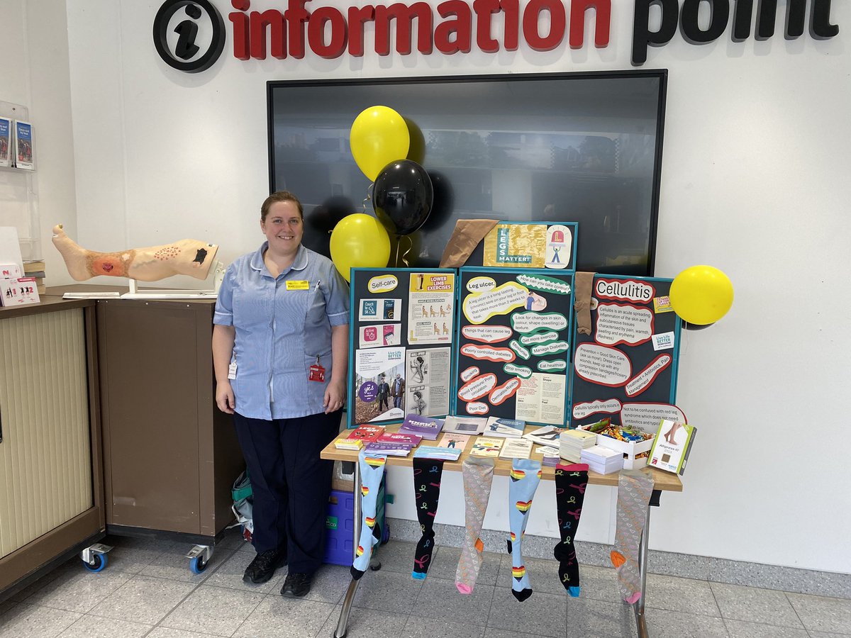 CRHTissueV's tweet image. It’s Legs Matter week, we are at the information point in the main entrance promoting healthy legs, information on cellulitis and when to seek help. @royalhospital