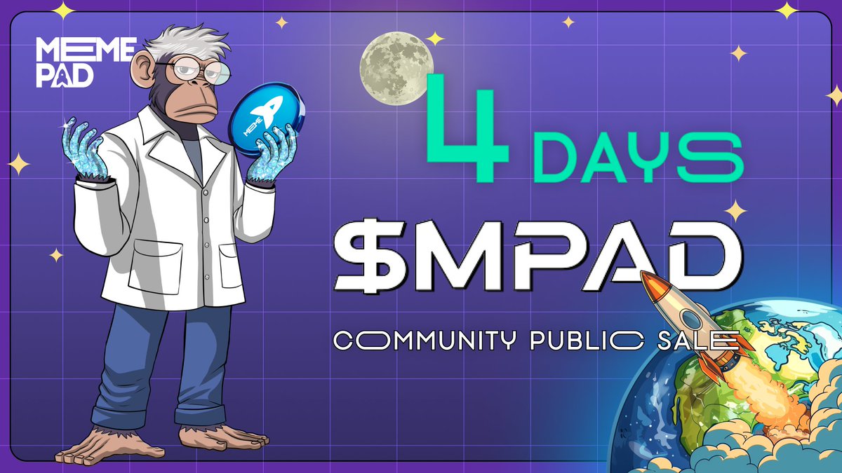 MemePadSol's tweet image. T-4 Days till LIFT OFF 🚀 Round up your degens if you want to get rich together 🤑 $MPAD