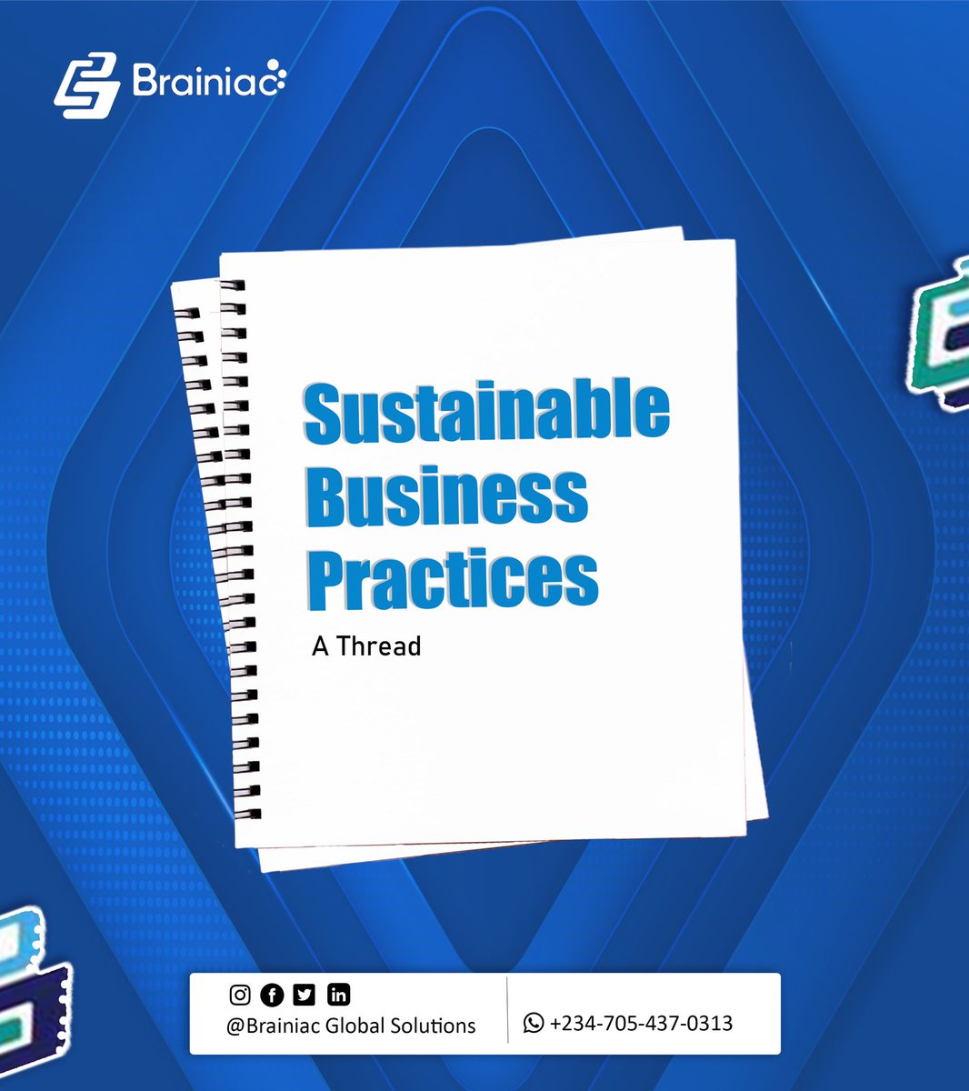 brainiacglobals's tweet photo. Sustainable Business Practices 🌱
- A Thread 🧵 🧵🧵
#ThreadTuesday #BrainiacSolutions https://t.co/eoz423FKBb