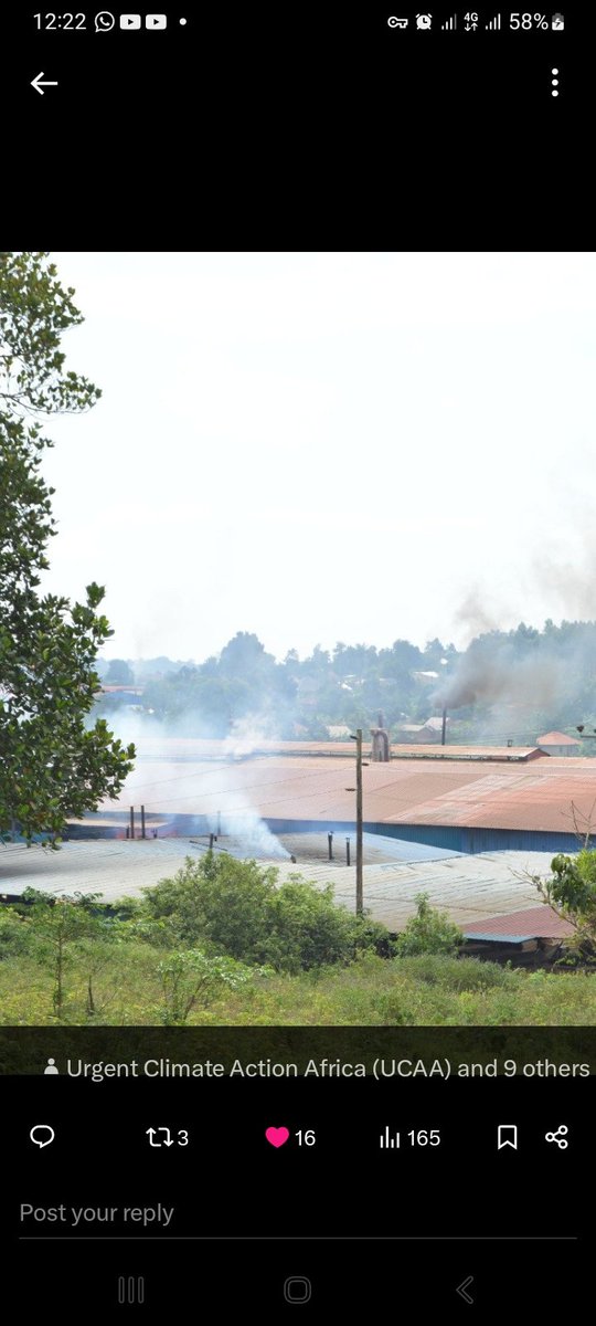 According to Air quality from Kampala Capital City Authority, concentrations of particulate matter (2.5)PM is largely (65-110ug/m3) higher than that of the World Health Organization(25ug/m3). 
#StopAirPollution
#SaveLivies